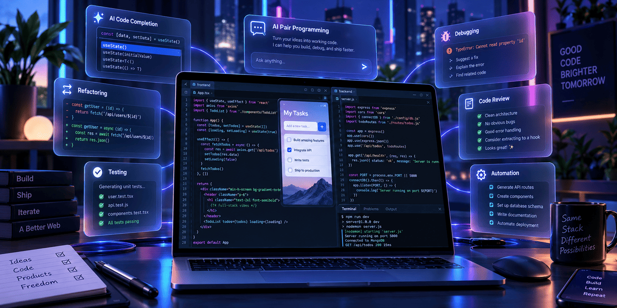 Best AI Coding Platforms for Full-Stack Developers Who Live in React & Node.js